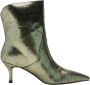 Shoe the Bear Amia Geperforeerde Leren Bootie Groen Dames - Thumbnail 1