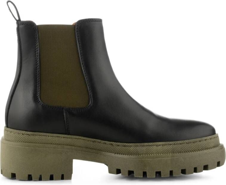 Shoe the Bear Chunky Chelsea Boot van leer Black