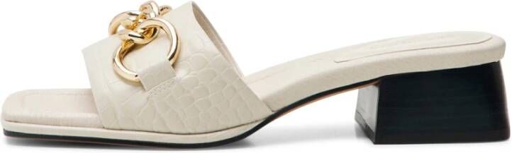 Shoe the Bear Colette Trim Mule Leer OFF White Wit Dames