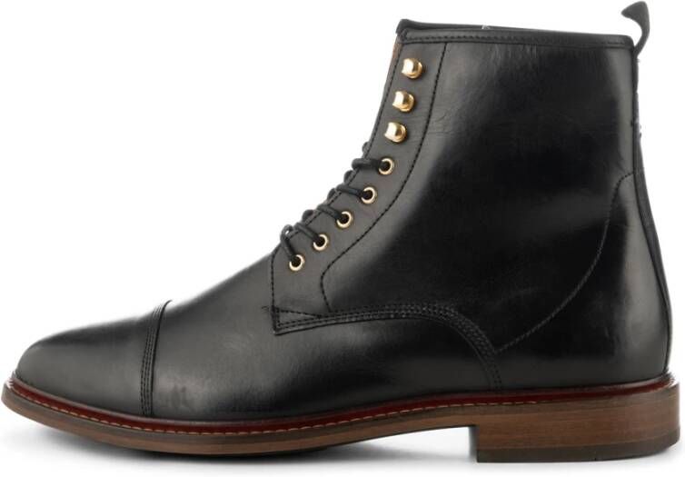 Shoe the Bear Handgemaakte Leren Veterschoenen Black Heren