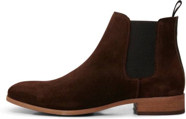 Shoe the Bear Dev chelsea boot waxed Bruin Brown Heren