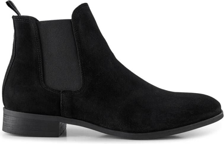 womens black chelsea boots suede