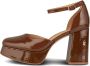 Shoe the Bear Elegante Plateauhak Leren Schoenen Brown Dames - Thumbnail 1