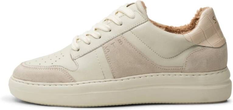 Shoe the Bear Geselecteerde sneaker leer warm OFF White Beige Dames