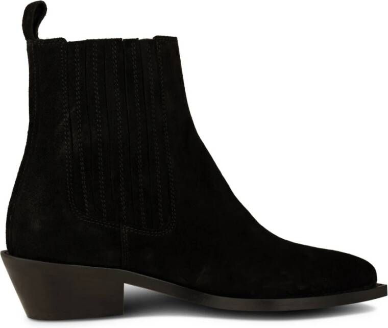 Shoe the Bear Klassieke Chelsea Suède Laars Zwart Black Dames