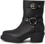 Shoe the Bear Leren Bikerlaars met Gespen Black Dames - Thumbnail 1