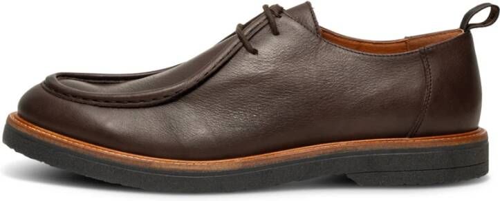 Shoe the Bear Moderne Wallabee Leren Schoenen Brown Heren