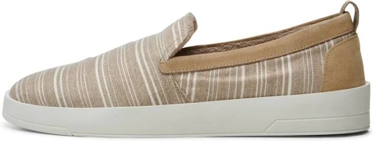 Shoe the Bear Noah Slip-On Textiel Sand Stripe Beige Heren