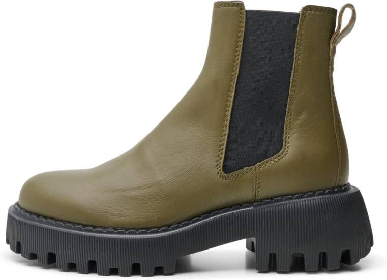 Shoe the Bear Posey chelsea boot leer Algae Green Dames