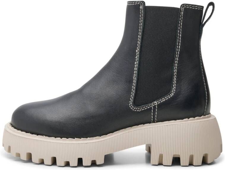 Shoe the Bear Posey chelsea boot leer Zwart Contrast Black Dames