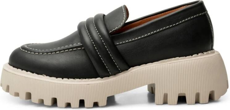 Shoe the Bear Chunky Leren Loafer Zwart Contrast Black Dames