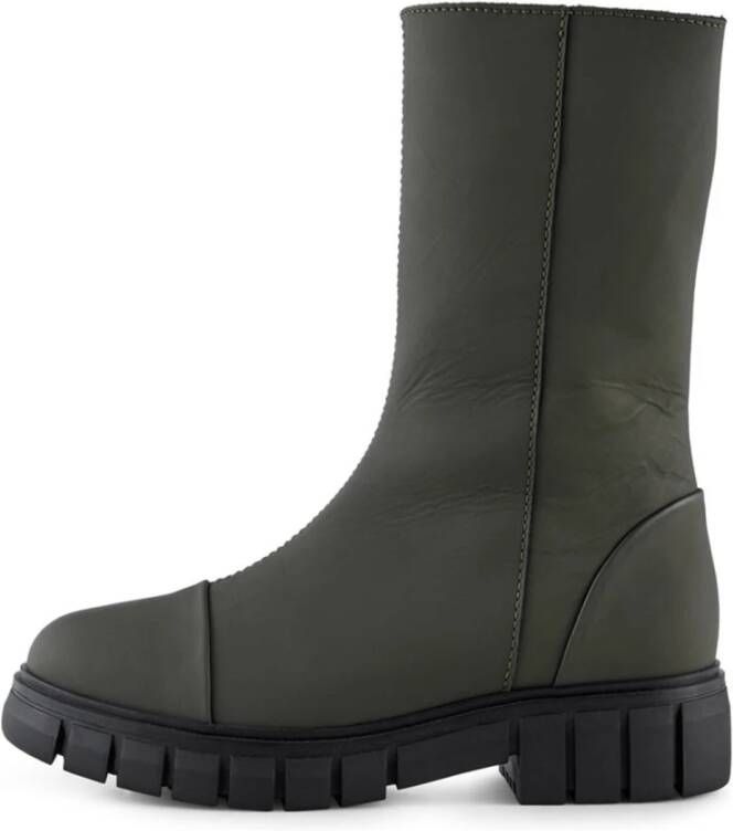 Shoe the Bear Rebel boot leer MAT Khaki Green Dames