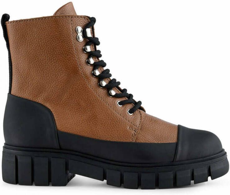 Shoe the Bear Rebel lace up boot leather Bruin Heren