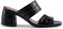 Shoe the Bear Runa mule leer Zwart Croco Black Dames - Thumbnail 1