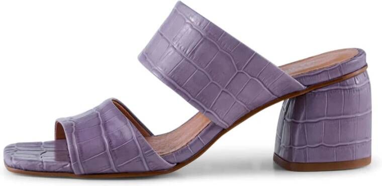 Shoe the Bear Runa muilezel leer Lavendel Croco Purple Dames