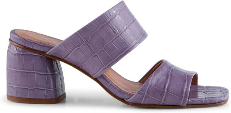 Shoe the Bear Runa muilezel leer Lavendel Croco Purple Dames