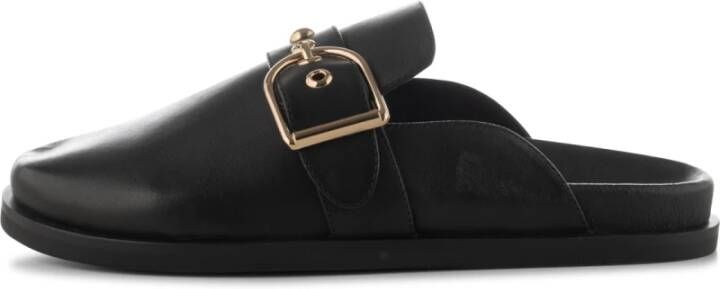 Shoe the Bear Studded leren instapmuil zwart Black Dames