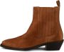 Shoe the Bear Suede Chelsea Boot Pointy Toe Design Brown Dames - Thumbnail 1