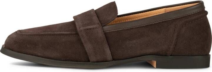 Shoe the Bear Suede Square Toe Loafer Brown Dames