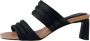 Shoe the Bear Sylvi Padded Strap Mule Zwart Satijn Black Dames - Thumbnail 1