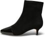 Shoe the Bear Tijdloze Elegantie: Saga Zip Patent Suede Zwart Black Dames - Thumbnail 1