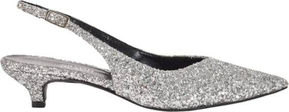 Silvian Heach Glitter Slingback Pumps Gray Dames