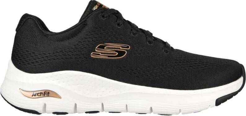 Skechers Ademende Mesh Dames Sportschoen Black Dames