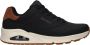 Skechers Air-Cooled Memory Foam Jogging Sneaker Black Heren - Thumbnail 1