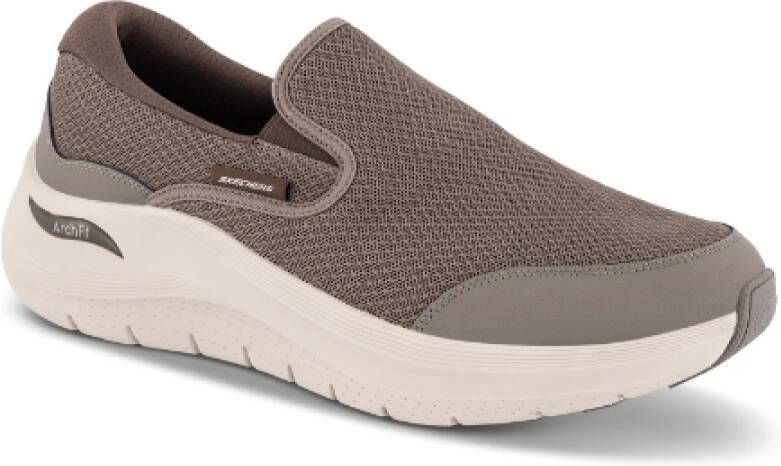 Skechers Arch Fit 2.0 Vallo Instap Schoenen Beige Heren