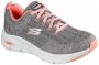 Skechers Arch Fit Comfy Wave 149414-GYPK Vrouwen Grijs Sneakers - Thumbnail 39