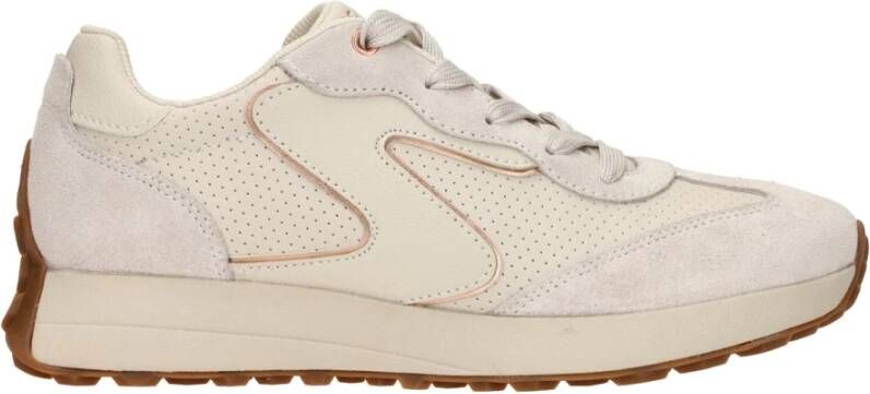 Skechers Beige Comfort Sneaker met Roségouden Details Beige Dames