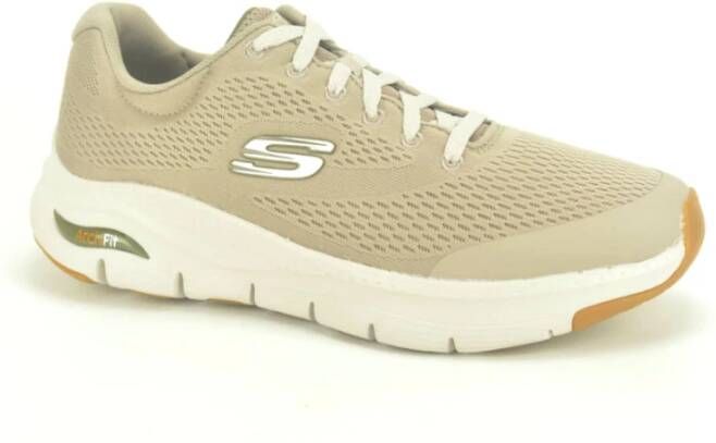 Skechers Beige Lycra Runner Sneakers Beige Heren