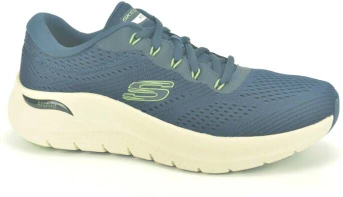 Skechers Blauw Lycra Runner Sneakers voor Heren Blue Heren