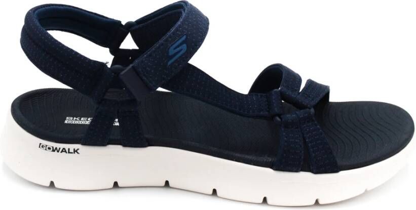 Skechers Blauwe Sandalen met Stoffen Voering Blue Dames