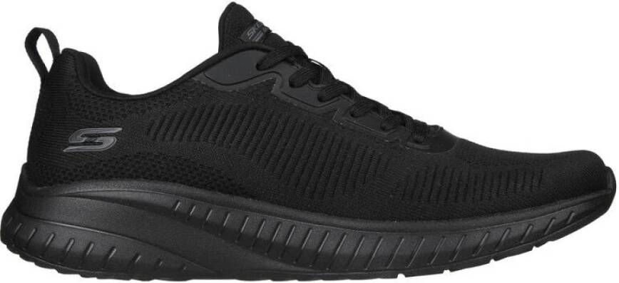 Skechers Bobs Squad Chaos Sneaker van Mesh Textiel Black Heren