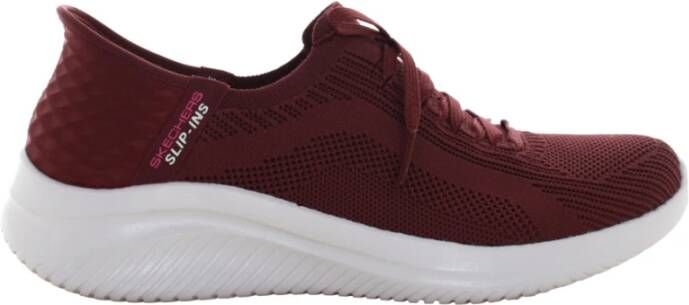 Skechers Bordeaux Lage Sneakers voor Vrouwen Red Dames