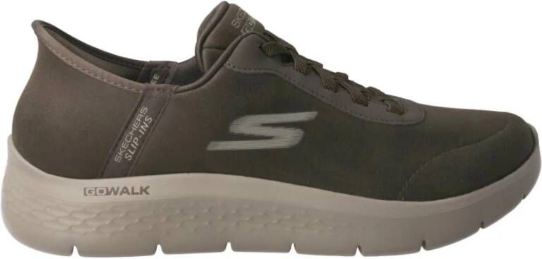 Skechers Bruine Flex Gebreide Sneaker Brown Heren