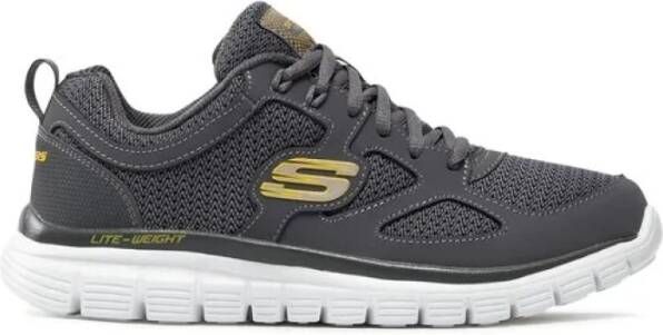 Skechers Stijlvolle Stoffen Sneakers voor Heren Grijs Heren