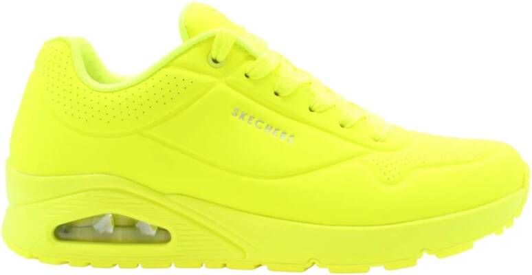 Skechers Heren Sport Casual UNO STAND ON AIR Sneakers Heren 52458 neongeel