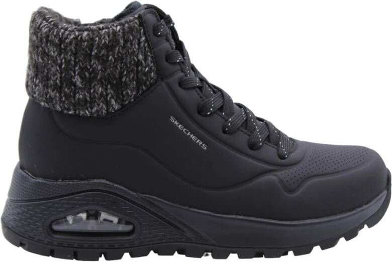 Skechers Chocolade Enkellaars Black Dames