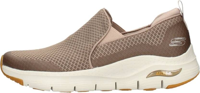 Skechers Comfort Sneaker met Arch Fit Beige Heren