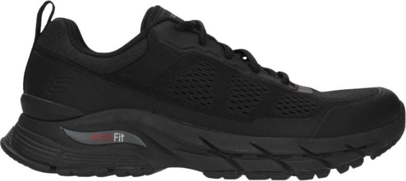 Skechers Comfort Zwarte Textiel Sneaker Black Heren