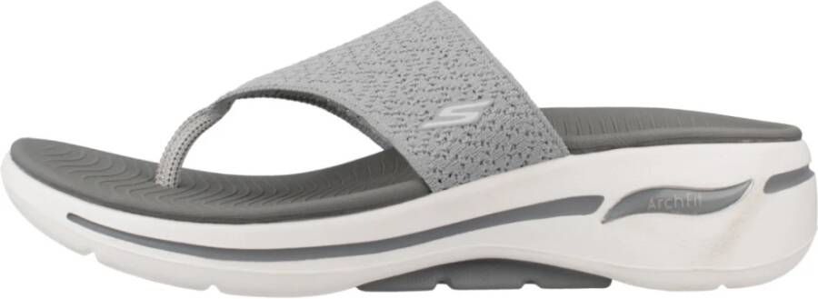 Skechers Comfortabele Arch Fit Flip Flops Gray Dames