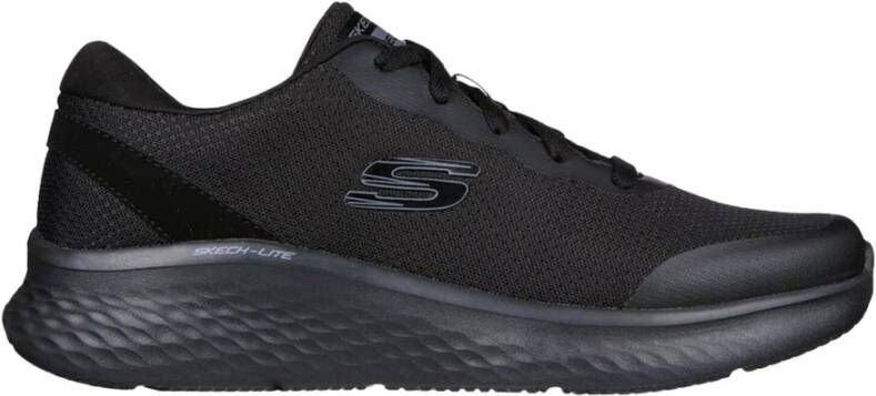 Skechers Comfortabele Mesh Veterschoen Black Dames