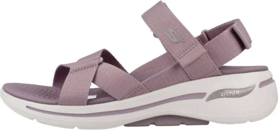 Skechers Comfortabele Platte Sandalen Purple Dames