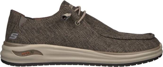 Skechers Comfortabele Slip-On Schoenen Arch Fit Melo Brown Heren