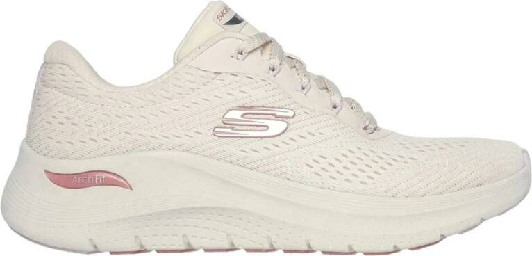 Skechers Comfortabele Vegan Mesh Sneaker Beige Dames