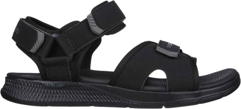 Skechers Comfortabele Velcro Sandalen met Goga Mat Black Heren