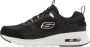 Skechers Sportieve Heren Zwarte Leren Sneaker met AirCushioned Zool Zwart Heren - Thumbnail 2