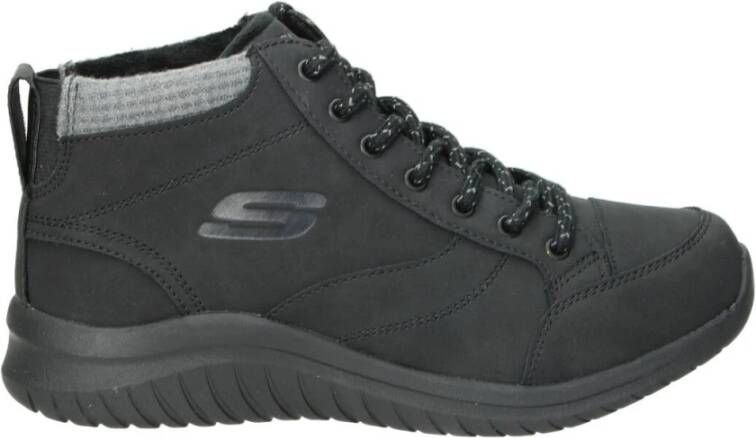 Skechers Ultra Flex 2.0 Social Crew Enkellaarzen Black Dames